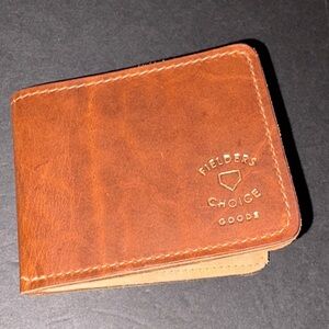Fielders Choice Goods Billfold wallet leather made from baseball gloves new